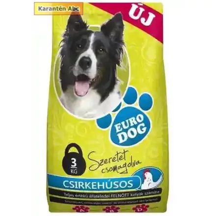EuroDog száraz kutyatáp 3 kg – csirkés eledel