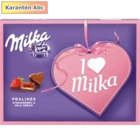   Milka I Love Eper – epres krémmel töltött tejcsokoládé desszert, 110 g