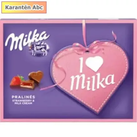 Milka I Love Milka Strawberry Epres Praliné 110 g