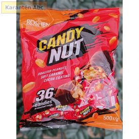   Candy Nut  (piros) – puha karamellel és földimogyoróval, kakaós bevonattal – 500 g Roshen