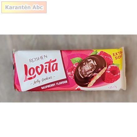 Lovita málnás zselés keksz – Roshen, 135 g