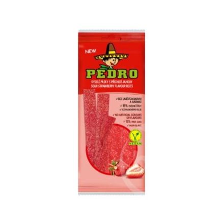 Pedro gumicukor strawberry belts vegán 80g