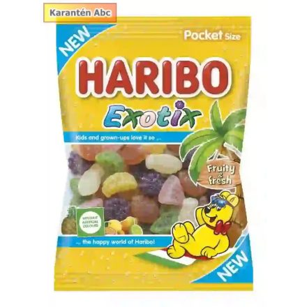 Haribo Exotix gumicukor 100 g – trópusi gyümölcsös ízvilág