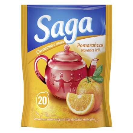 Saga Gyümölcstea Narancs ízű 34g