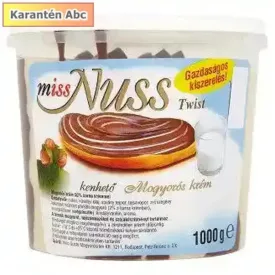 Miss Nuss Twist mogyorókrém – 1 kg nagy kiszerelésben