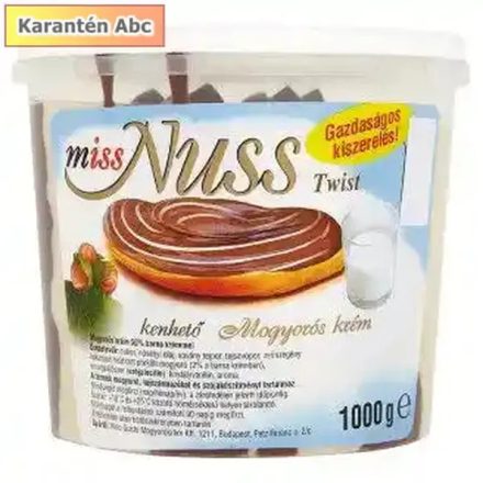 Miss Nuss Twist mogyorókrém – 1 kg nagy kiszerelésben