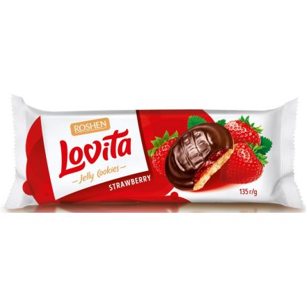 Lovita Zselés Süti Strawberry ízzel 135gr Roshen