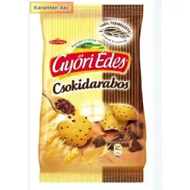   Győri Édes Csokidarabos – omlós, mézes keksz csokoládédarabokkal, 150 g