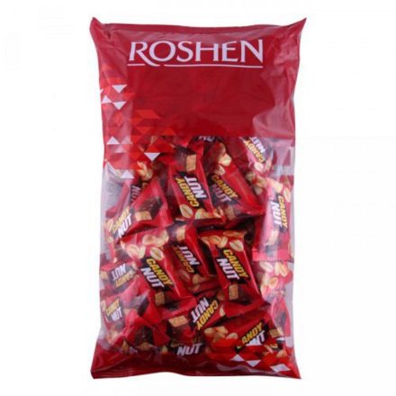 Roshen Candy Nut (piros) Caramel mogyoróval 1 kg