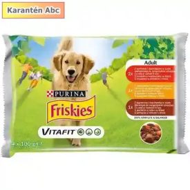   Friskies alutasakos kutyaeledel 4×100 g – szószos válogatás