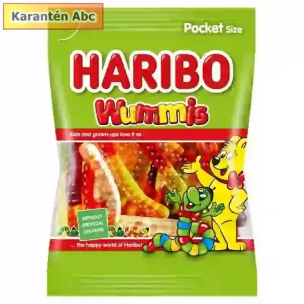 Haribo Wummis gumicukor 100 g – gyümölcsös giliszta formájú édesség