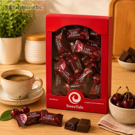SweeTale Lady Vyshnya meggyízű zselés édesség kakaós cukrászati mázzal 2 kg