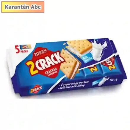2Crack kréker Vaníliás - tejes (kék) Roshen 190g