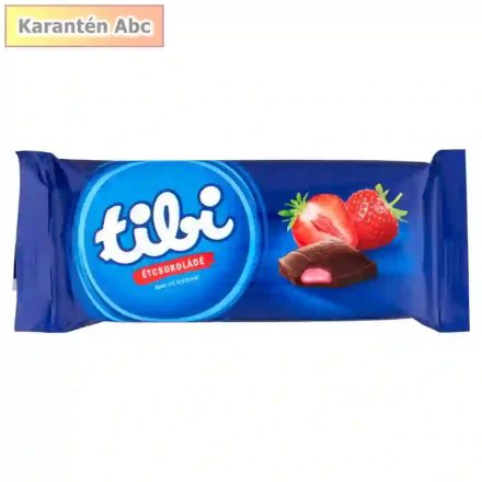 Tibi Étcsokoládé eperkrémmel töltött 90g 90 g