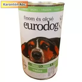   Eurodog konzerv teljes értékű állateledel felnőtt kutyák számára vadassal 1240g