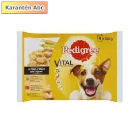   Pedigree alutasakos kutyaeledel 4×100 g – marha & baromfi válogatás