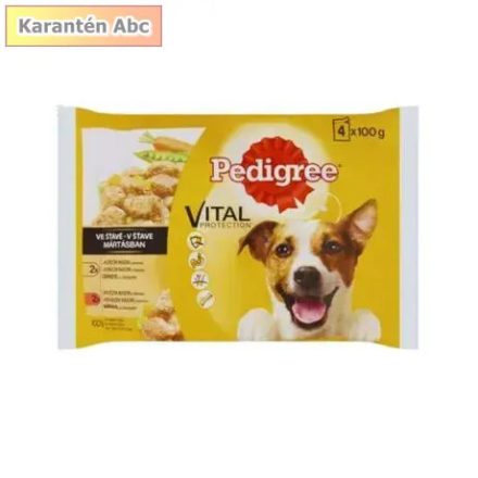 Pedigree alutasakos kutyaeledel 4×100 g – marha & baromfi válogatás