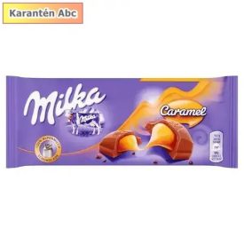   Milka Caramel tejcsokoládé 100 g – lágy csokoládé folyékony karamell töltelékkel