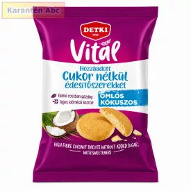   Detki Vitál Omlós Kókuszos Keksz Hozzáadott Cukor Nélkül 180 g