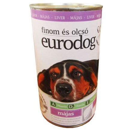 Eurodog konzerv teljes értékű állateledel felnőtt kutyák számára májjal 1240g