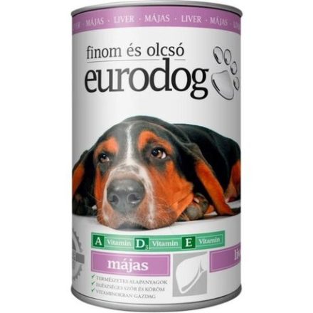 Eurodog teljes értékű állateledel felnőtt kutyák számára májjal 415g