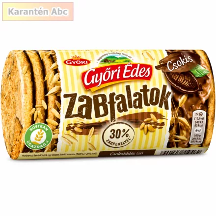 Győri Édes Zabfalatok Tejcsokoládés Zabpelyhes Keksz 215 g