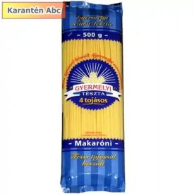 Gyermelyi Makaróni 4 tojásos száraztészta 500g 500 g