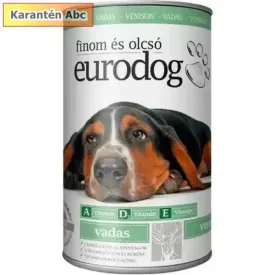   EuroDog konzerv 415 g – teljes értékű vadas eledel felnőtt kutyáknak
